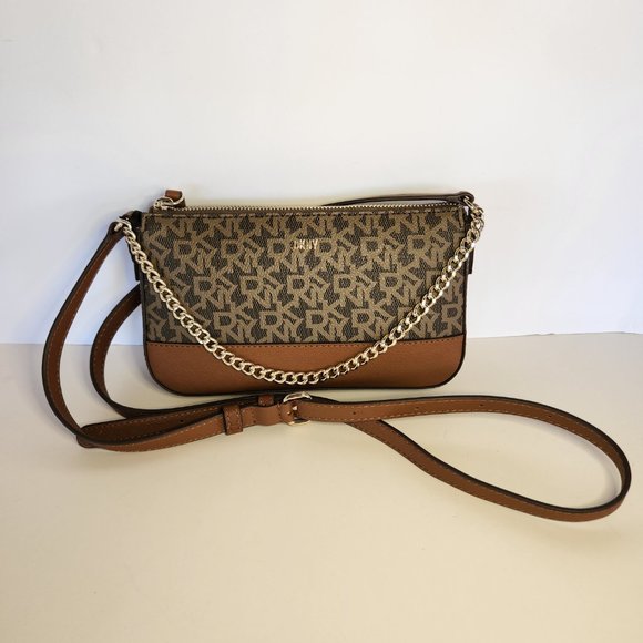 DKNY Brown Bryant Chain Demi Crossbody - NWT - Picture 10 of 12